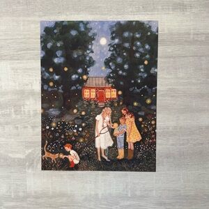 Lore Pemberton Charming Nighttime Family Scene Art Print